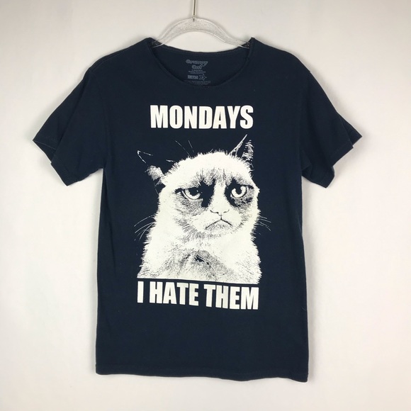 Grumpy Cat "I hate Mondays" Graphic Tee - Picture 1 of 5